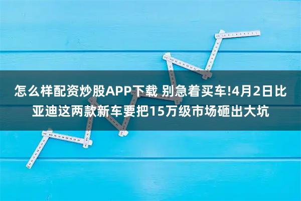 怎么样配资炒股APP下载 别急着买车!4月2日比亚迪这两款新车要把15万级市场砸出大坑